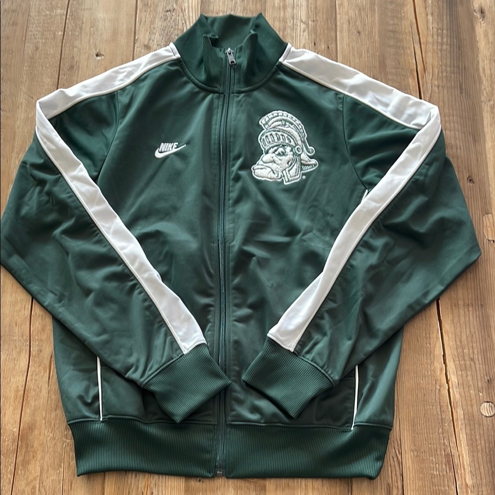 NEW Nike Michigan State MSU Full Zip Track Jacket Gruff Sparty